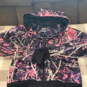 Muddy Girl Moonshine camo hooded zip jacket